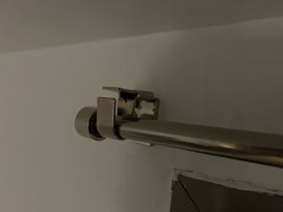 Barra Cortina IKEA Plateada, extraible: 120-210cm.