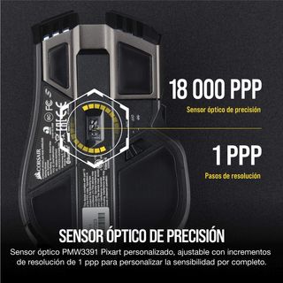 Corsair Ironclaw Wireless RGB - Ratón Recargable.