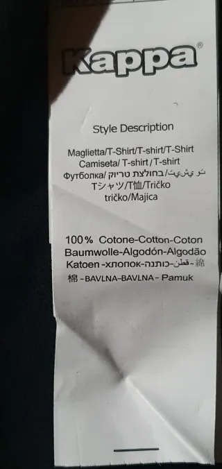 T-shirt Kappa XXXL Nero Logo Banda