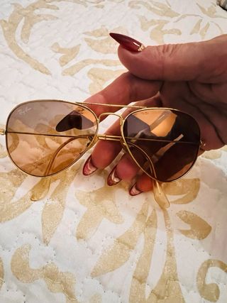 Gafas de sol Ray-Ban Aviador Rosa Claro Doradas