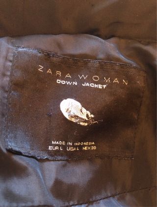 Abrigo Zara Negro Talla L