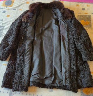 Abrigo de astracán T.48 negro