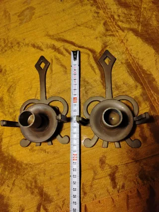 Coppia Candelieri ottone