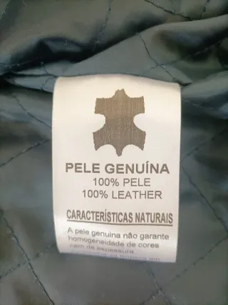 Chaqueta Piel Genuina Serra da Estrela Azul