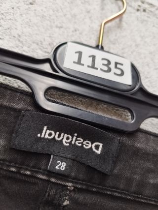 Pantalón Desigual Gris con Brillantes