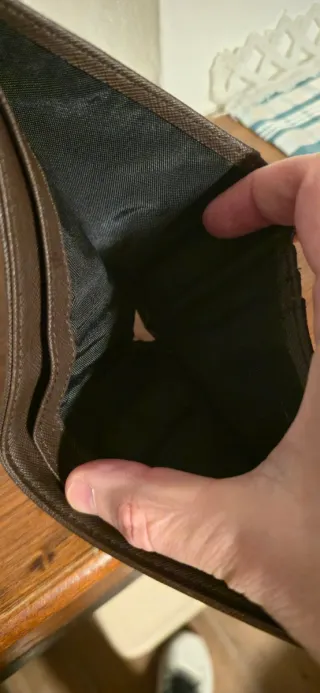 Portafoglio Armani Finta Pelle Marrone Logo AJ