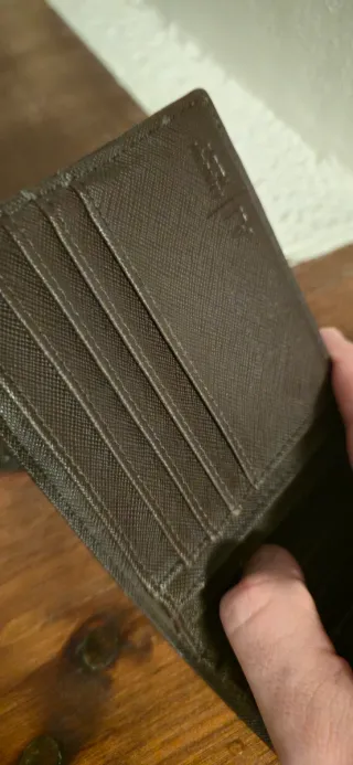 Portafoglio Armani Finta Pelle Marrone Logo AJ