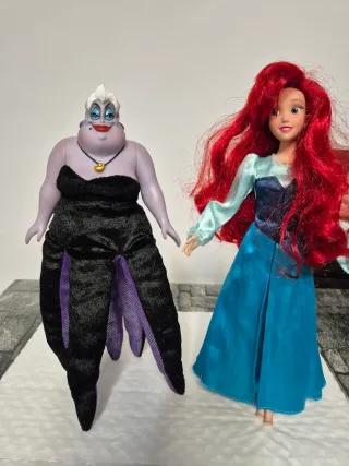 Muñecas Sirenita y Ursula Disney