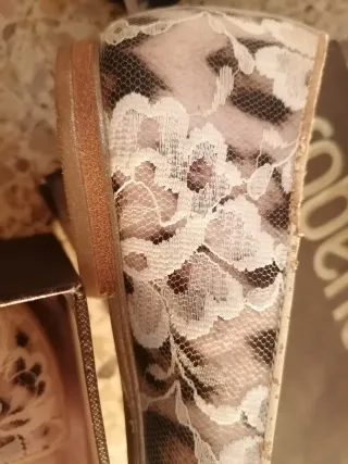 Manoletinas Roberto Cavalli Beige/Multicolor