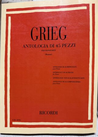 Grieg - Antologia 45 Pezzi per Pianoforte