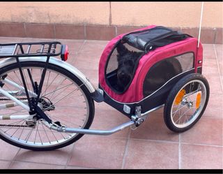 Remolque Bicicleta Perro Conor Negro/Rojo