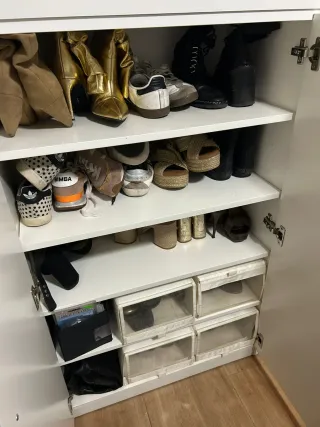 Zapatero blanco gran capacidad