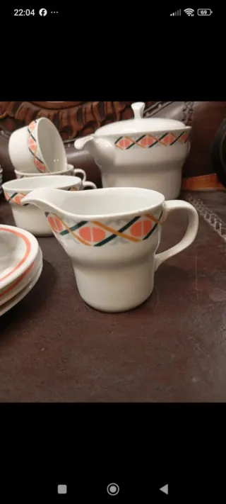 Servizio caffè porcellana decorato