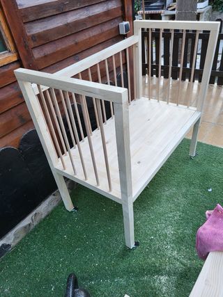 Cuna colecho artesanal madera