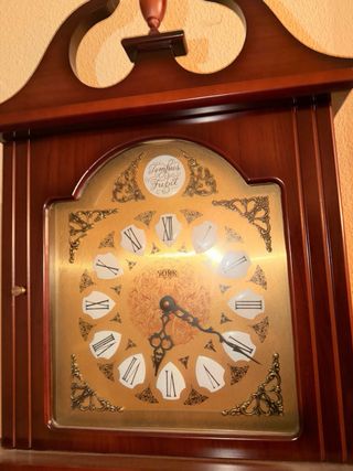 Reloj de pie YORK antiguo de cuerda