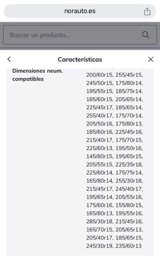 Cadenas textiles Talla M