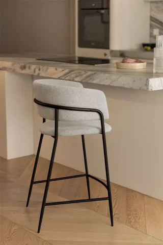 Taburete de cocina gris y negro