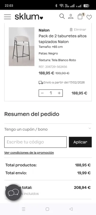 Taburete de cocina gris y negro