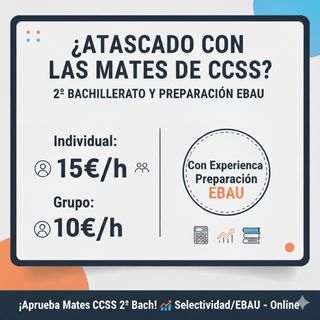 MATEMATICAS CIENCIAS SOCIALES CLASES BACHILLER