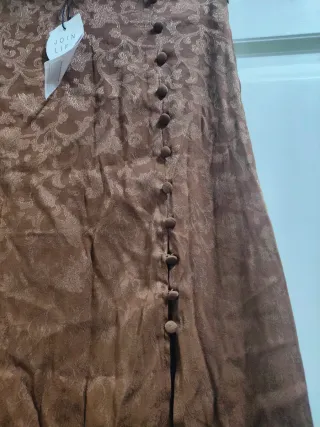 STRADIVARIUS - Falda larga satinada