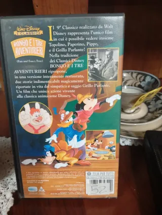 VHS Disney Classici Bongo e i Tre Avventurieri