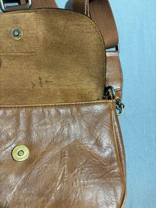 Borsa a tracolla in pelle marrone