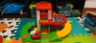 Parking de Juguete con Coche Bomberos