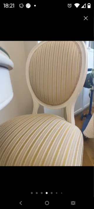 Cuatro Sillas tapizadas estilo Luis XV