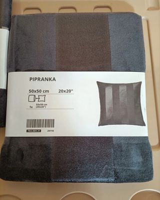 2 federe nere 50x50 cotone/viscosa Ikea