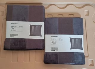 2 federe nere 50x50 cotone/viscosa Ikea