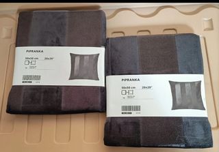 2 federe nere 50x50 cotone/viscosa Ikea