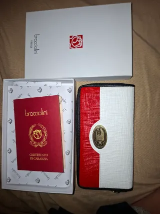 Portafoglio Braccialini rosso e bianco