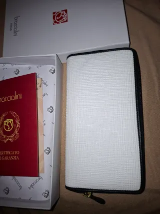 Portafoglio Braccialini rosso e bianco