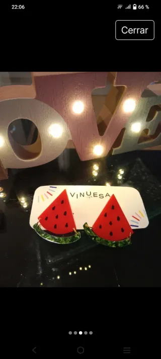 Pendientes Vinuesa Sandía