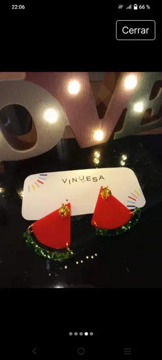 Pendientes Vinuesa Sandía