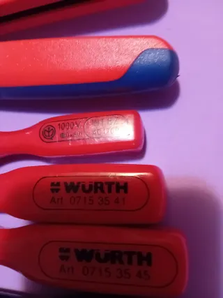 Set di attrezzi: pinza Knipex e cacciaviti whurt