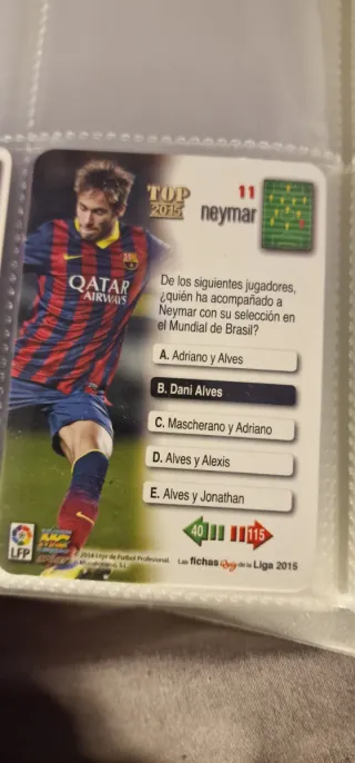 Cromo de la liga 2015