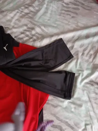 Chándal Puma Hombre Negro/Rojo Talla L