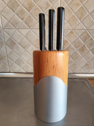 Set coltelli da cucina 3 Chiodi con manico in legno