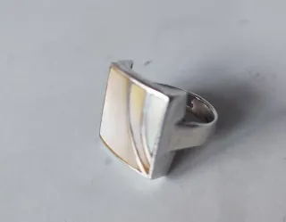 Anillos Plata Ley y Nácar