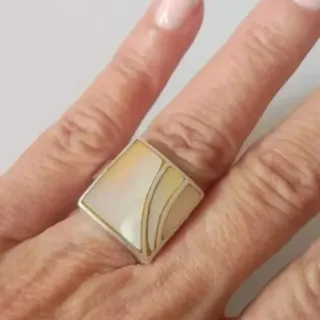 Anillos Plata Ley y Nácar