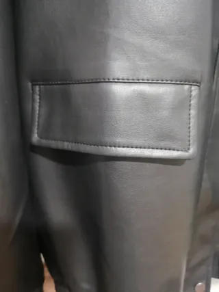 Chaqueta cuero negra talla XL