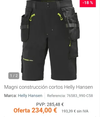 Bermudas Helly Hansen Magni Talla C54