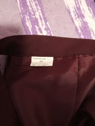 Traje ceremonia mujer 3 piezas morado talla 52