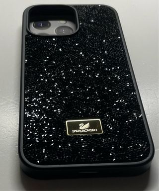 Funda iPhone 16 Pro Swarovski Negra Brillante