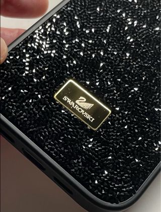 Funda iPhone 16 Pro Swarovski Negra Brillante
