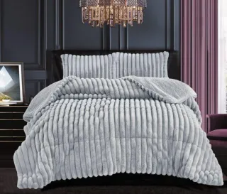 Manta borrego gruesa blanca