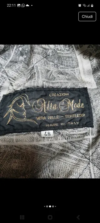Giacca vera pelle martellata, vintage anni '90