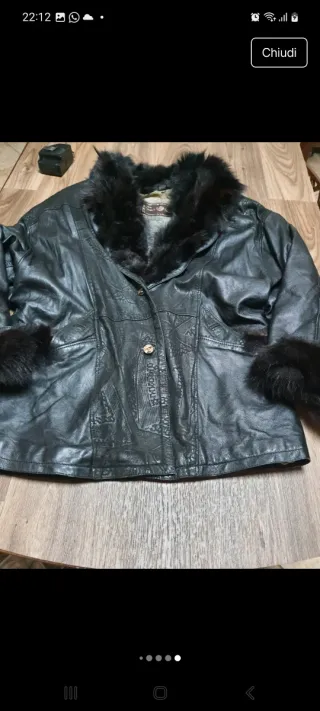 Giacca vera pelle martellata, vintage anni '90