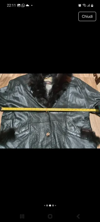 Giacca vera pelle martellata, vintage anni '90